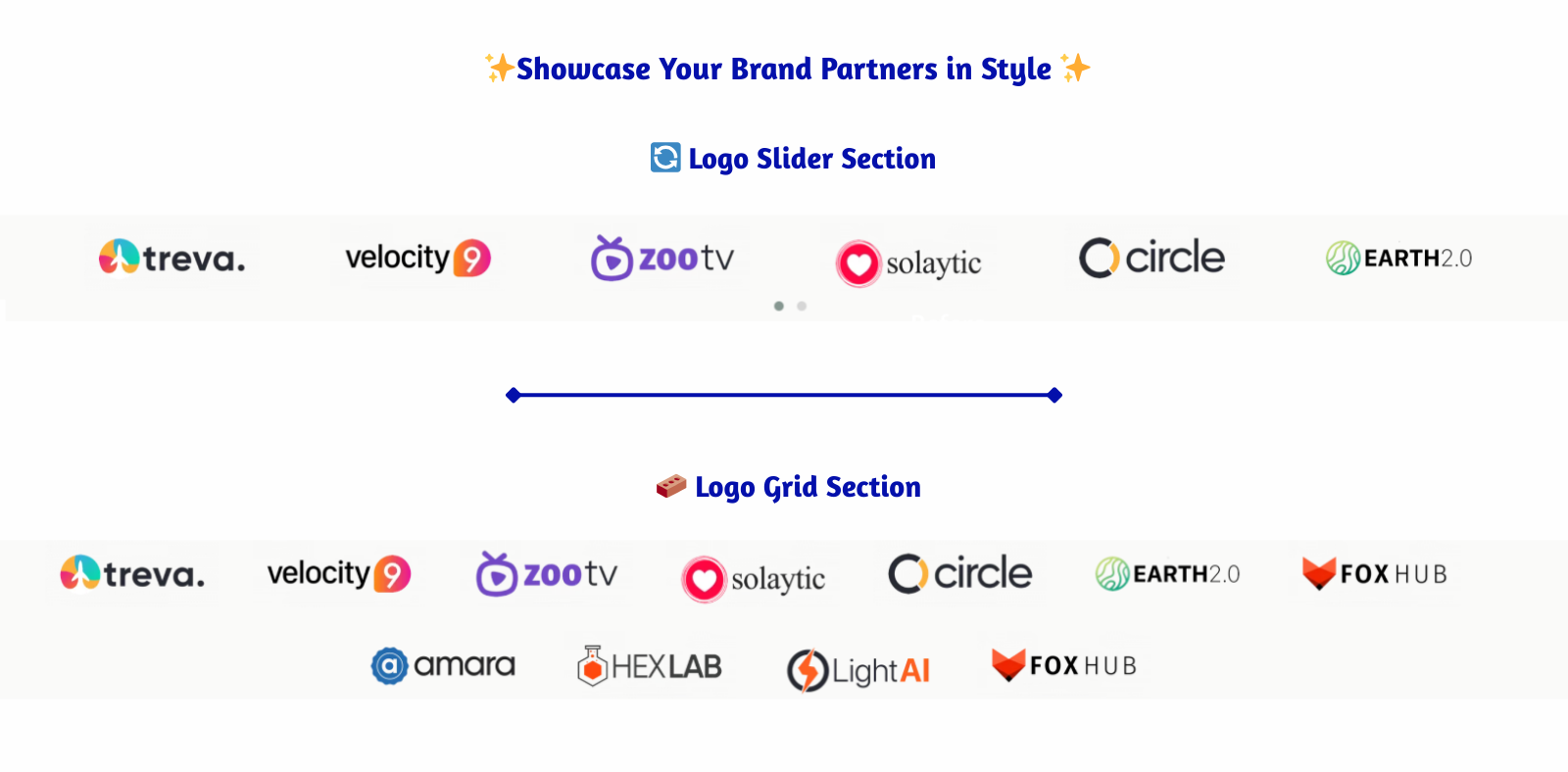 Shopify logo slider showing brand logos in a carousel