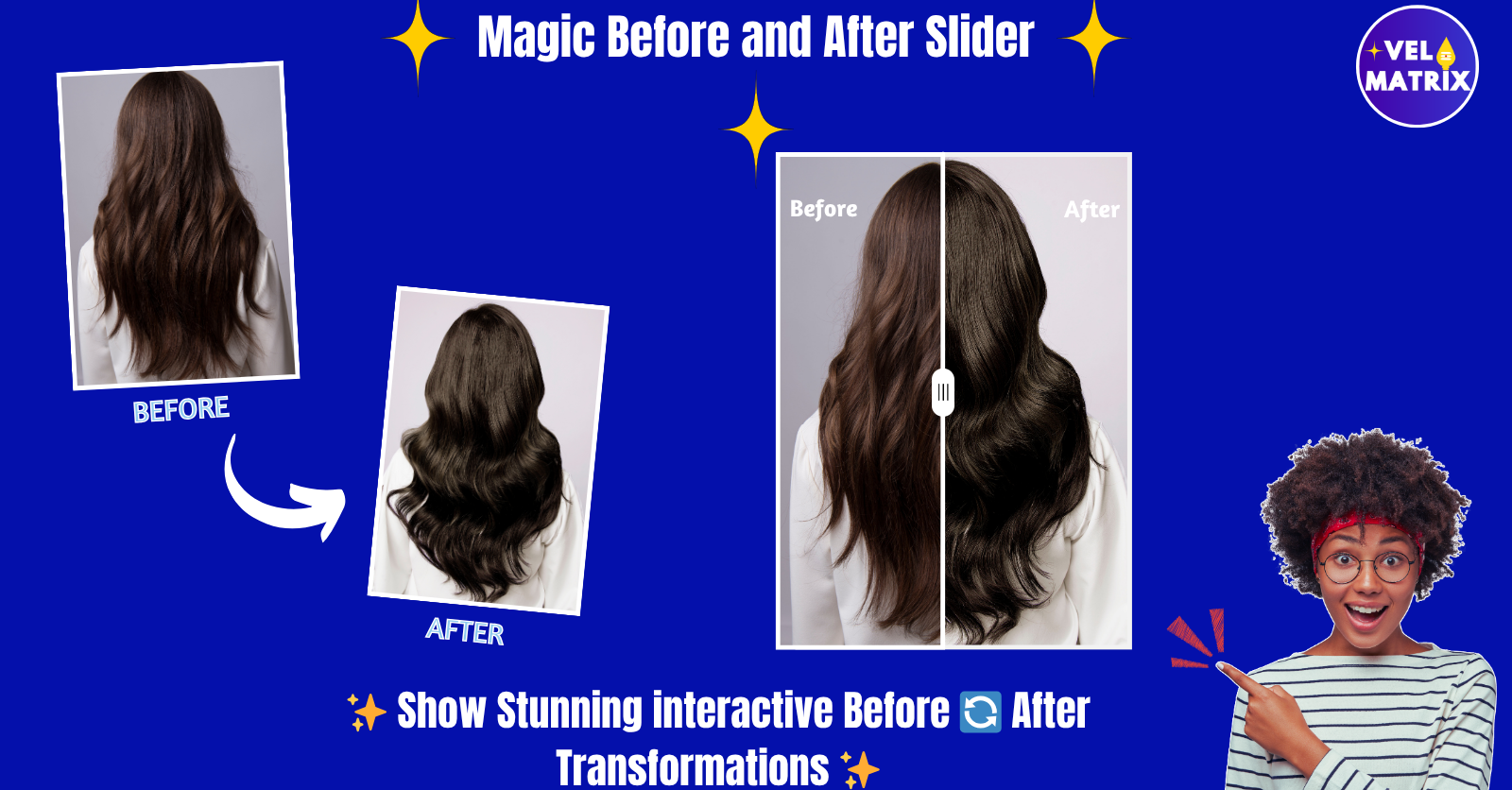 Magic Before And After Slider Shopify app showing product comparison before and after image